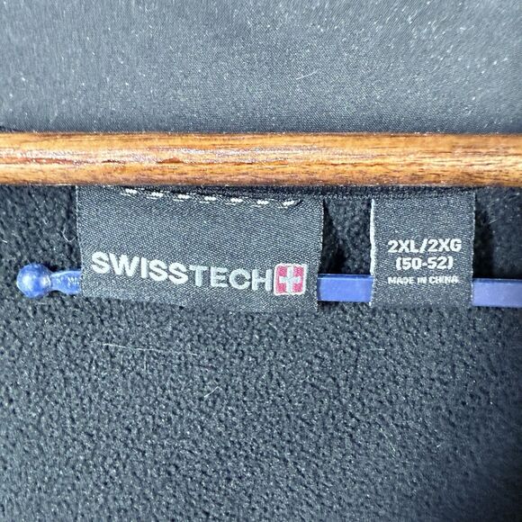 SwissTech Jacket Softshell Hybrid Mens Sz 2XL Black Red Heather Full Zip - Picture 5 of 12